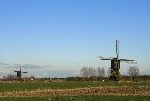 バックグラウンドでUitwijkse分子とオランダの州ノールブラバント州のUppel近くのZandwijkse分子を風車 — ストック写真