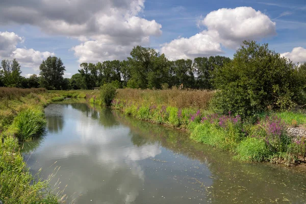 Vista Sobre Río Dijle Cerca Ciudad Holandesa Malinas — Foto de Stock