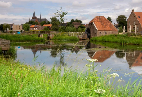 Vattenbruk Friedesse Molen Neer Längs Floden Neerbeek Den Nederländska Byn — Stockfoto