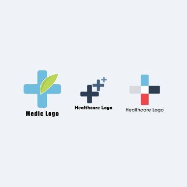 Sağlık düz logosunun toplama tasarım işiniz için