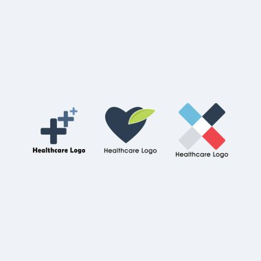 Sağlık düz logosunun toplama tasarım işiniz için