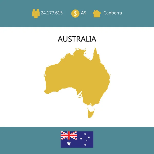 Мапа Австралії Векторний Прапор — стоковий вектор