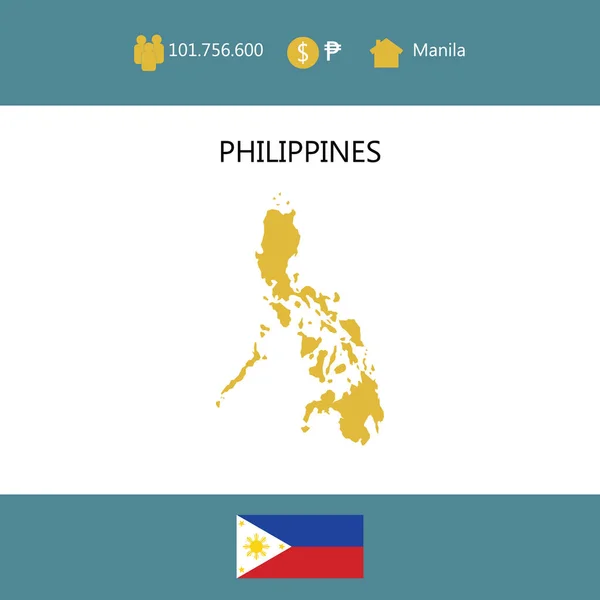 Philippines Map Flag Vector Vector Graphics