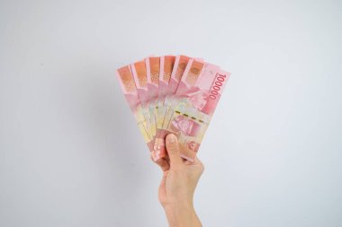 Kadın Tutma ve Gösterme 100.000 Endonezya Rupia Parası