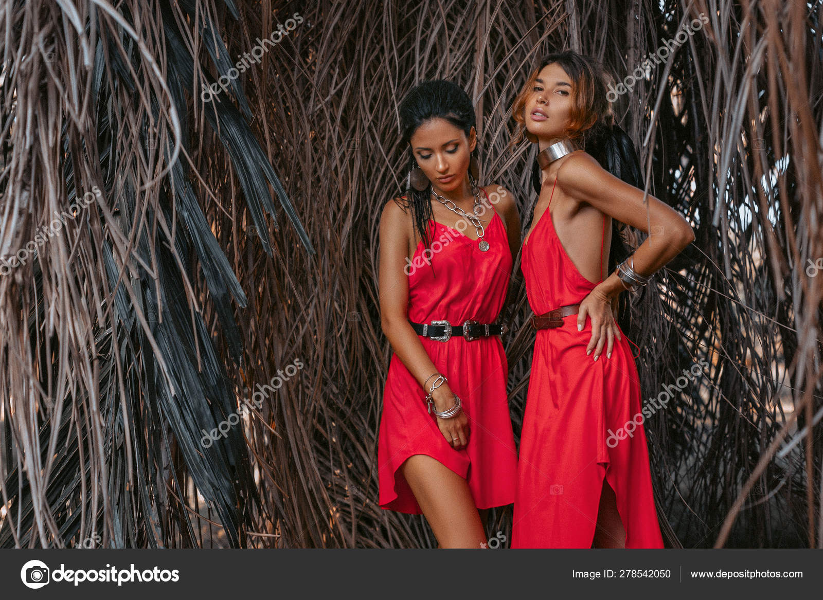 fashionable red dresses