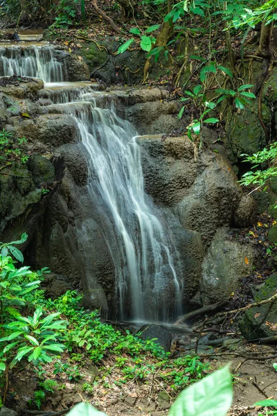 Huai Mae Kamin Piękny Wodospad Podróż Przeznaczenia Kanchanaburi Tajlandia — Zdjęcie stockowe