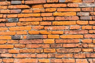 Eski ve Antik tuğla duvar berbat Budist Tapınağı