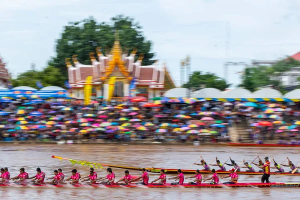 Pichit Thaïlande 1Er Septembre 2018 Festival Annuel Courses Bateaux Sur — Photo