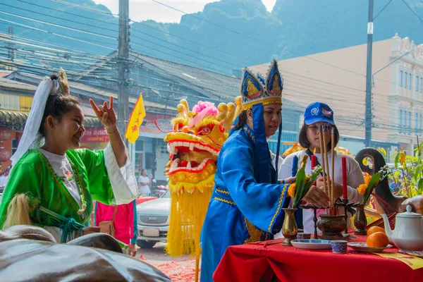 Phang Nga Tayland Ekim 2018 Nsanlar Çince Çin Tanrılar Phang — Stok fotoğraf