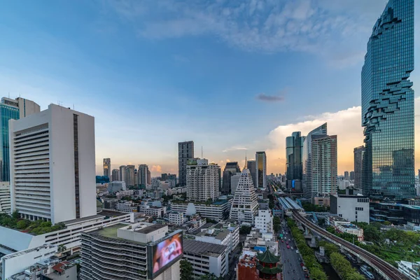 Paisaje Urbano Bangkok Capital Tailandia Cielo Claro Día Brillante Azul — Foto de Stock