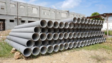 Asbest çimento veya beton drenaj boruları inşaat yapı sanayi için.