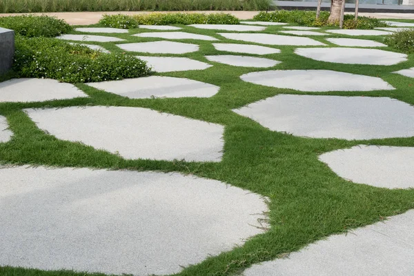 Texture Modello Pavimentazione Passerella Sfondo Decorato Nel Parco — Foto Stock