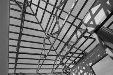 Çelik çatı çerçevesi yapısı.