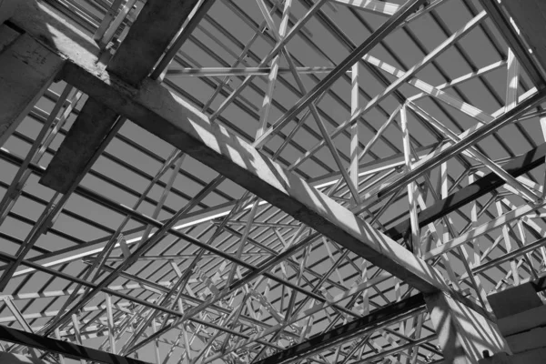 Structure du cadre de toit en acier . — Photo