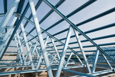 Structure of steel roof. clipart