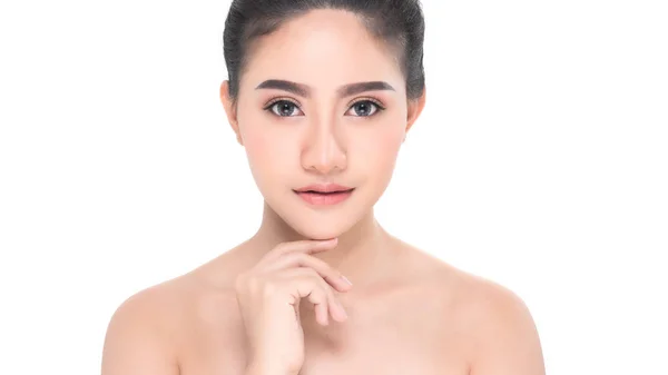 Beautiful Young Woman Asian Girl Years Old Clean Fresh Skin — Stock Photo, Image