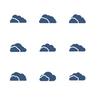 Bulutların vektör simgesi.