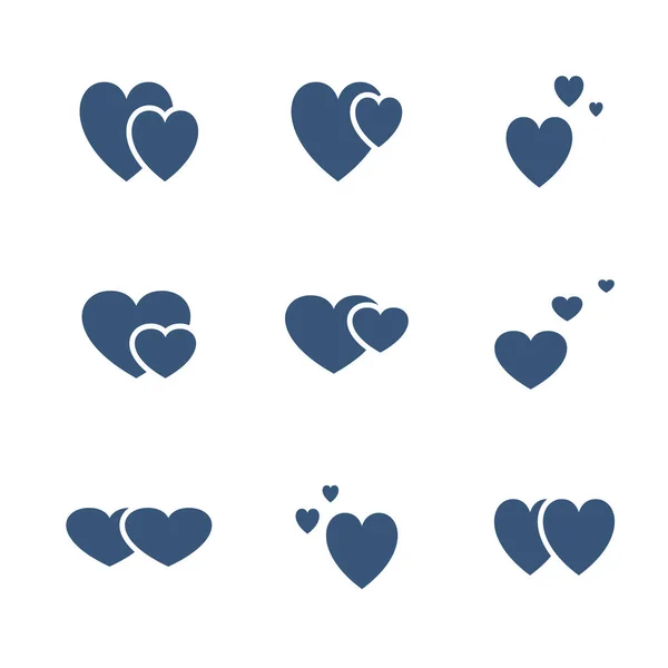 Vector Icon Set Valentines Day Love Sign — Stock Vector