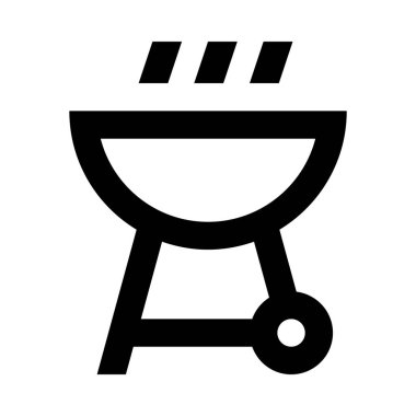 Barbekü ikonu vektör illüstrasyonu