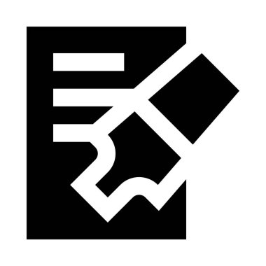 Belge marker web simgesi, vektör çizim ile