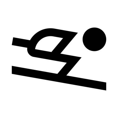 kayakçı web simgesi, vektör çizim