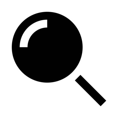 web, mobil ve infographics, vektör çizim için Büyüteç'i satırı simgesi