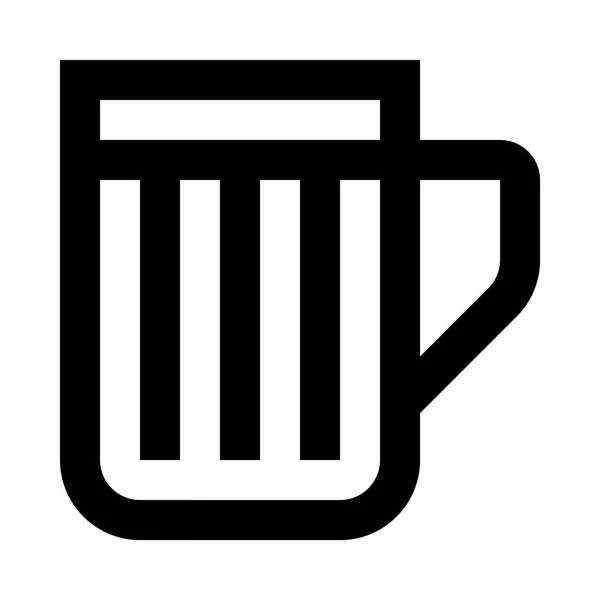 Silueta taza de cerveza — Archivo Imágenes Vectoriales