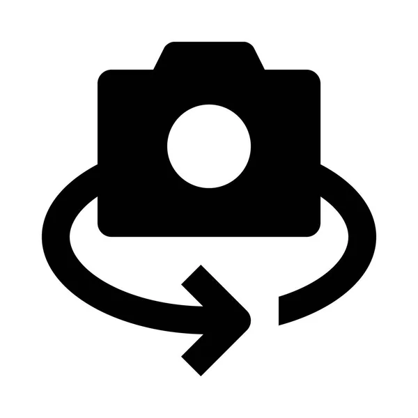 Minimalistische Monochrome Ikone Der Web Kamera — Stockvektor