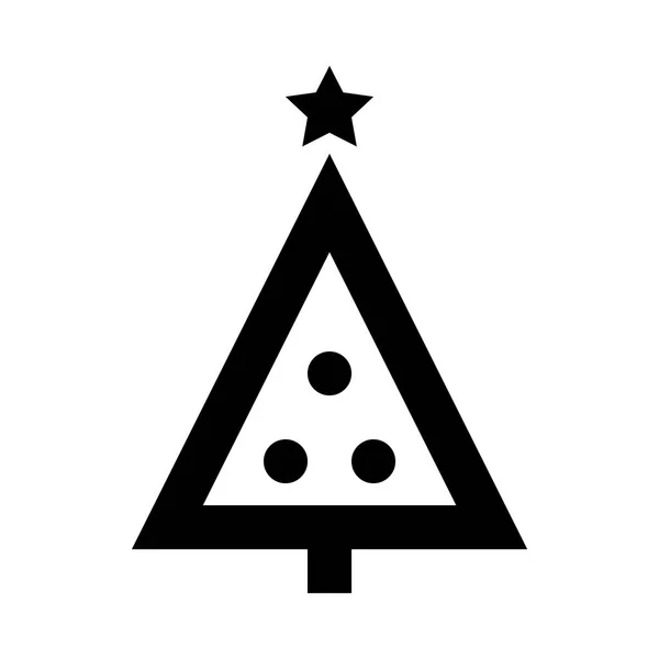 Χριστουγεννιάτικο Δέντρο Εικονίδιο Web Εικονογράφηση Διάνυσμα — Διανυσματικό Αρχείο