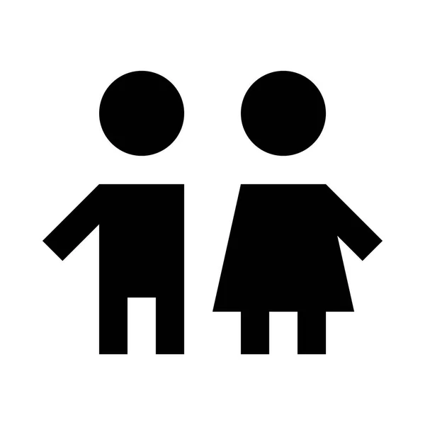 Κορίτσι Και Αγόρι Εικονίδιο Web Εικονογράφηση Διάνυσμα — Διανυσματικό Αρχείο