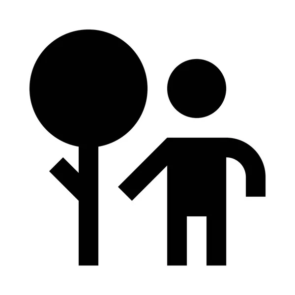 Man Boom Web Pictogram Vectorillustratie — Stockvector