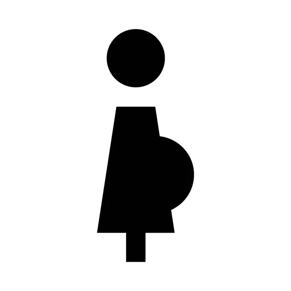 Pregnant Woman Web Icon Vector Illustration — Stock Vector