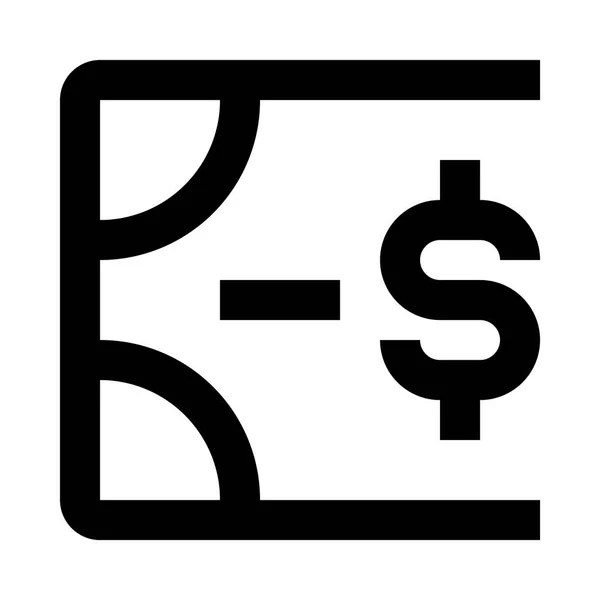 Icono de línea de dinero — Vector de stock