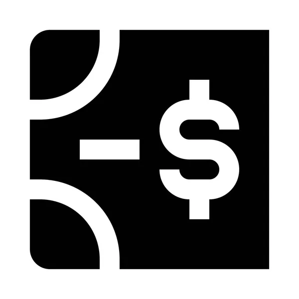 Geldlinien-Ikone — Stockvektor