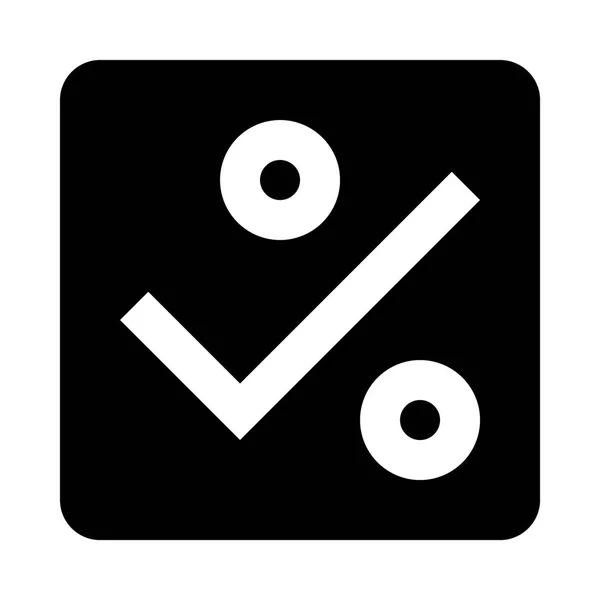 Prozent Web Symbol Vektorillustration — Stockvektor