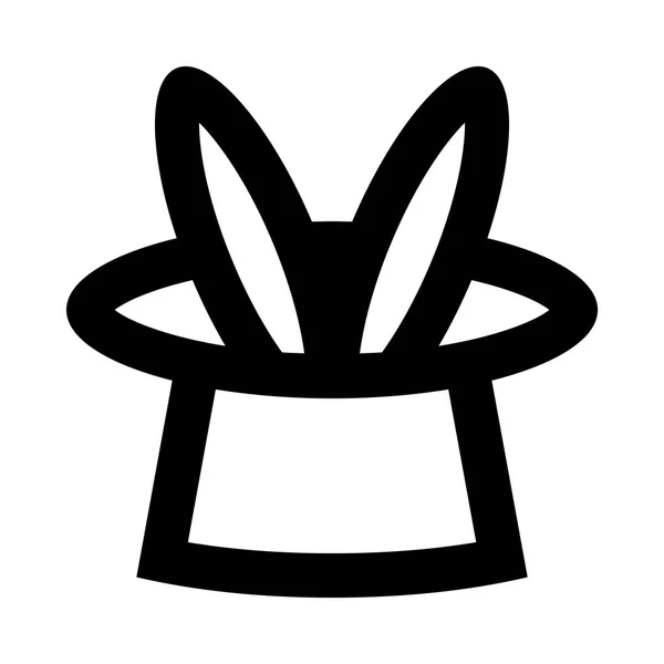 Bunny in hoed pictogram afbeelding — Stockvector