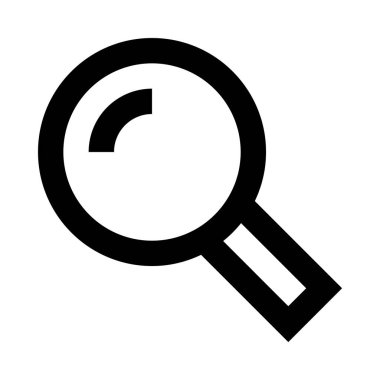 web, mobil ve infographics, vektör çizim için Büyüteç'i satırı simgesi