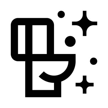 tuvalet basit simgesi, vektör çizim