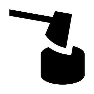 Beyaz arkaplanda balta simgesi izole edildi 