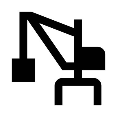 Beyaz arka plan üzerinde izole vinç simgesi 