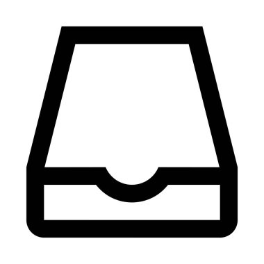 Beyaz arka planda izole çekmece simgesi