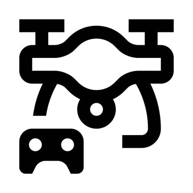 quadcopter simgesi beyaz arka planda izole