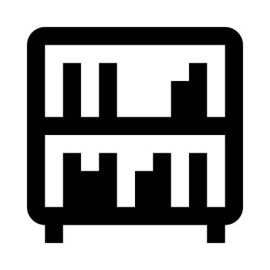 Beyaz arka planda izole kitaplık simgesi