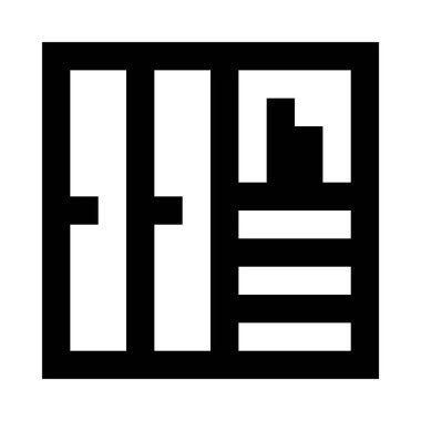 Beyaz arka plan üzerinde izole dolap simgesi