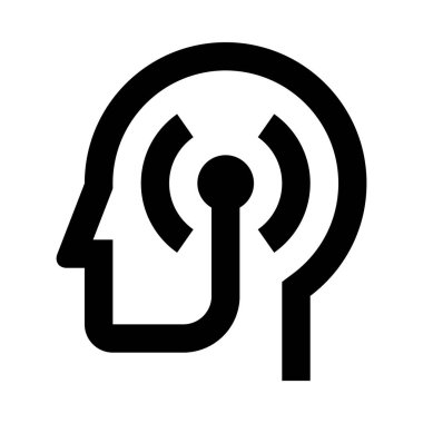 Beyaz arka plan üzerinde izole kafa simgesi