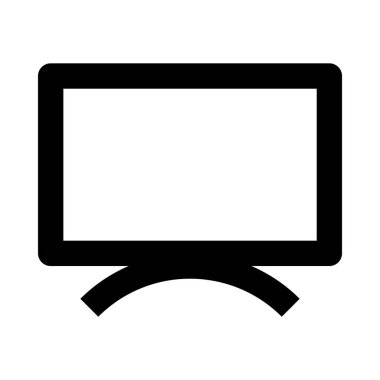 Beyaz arka plan üzerinde izole monitör simgesini