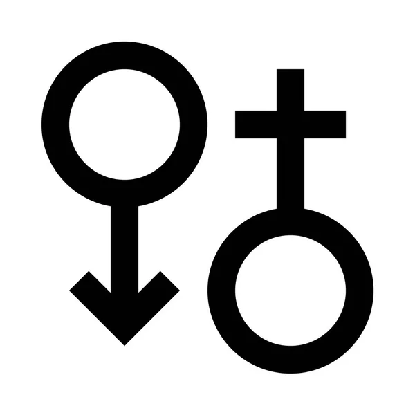 Gender Icoon Geïsoleerd Witte Achtergrond — Stockvector