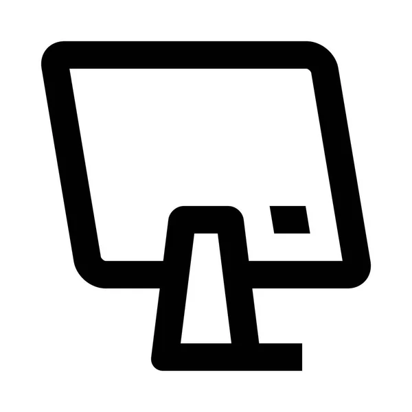 Icono Del Monitor Aislado Sobre Fondo Blanco — Vector de stock