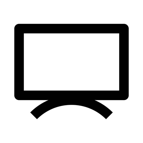 Monitor Symbol Isoliert Auf Weißem Hintergrund — Stockvektor