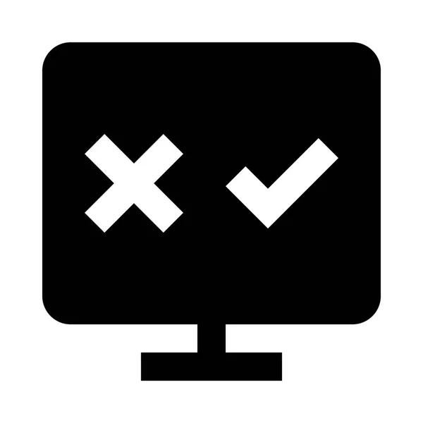 Icono Del Monitor Aislado Sobre Fondo Blanco — Archivo Imágenes Vectoriales